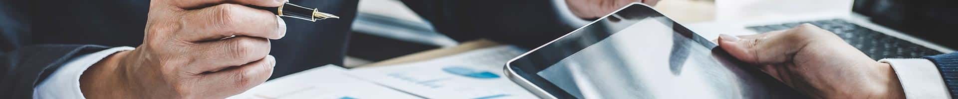 GESE Business Men holding tablet